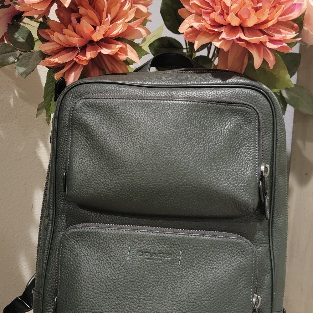 Coach Olive Leather Men's Backpack